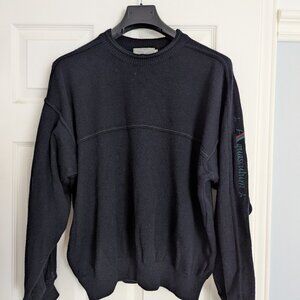 Vintage Aquascutum London Men Navy Sweater - Merinos - Made in Italy